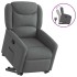 Sillón reclinable elevable de tela gris