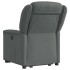 Sillón reclinable elevable de tela gris