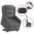 Sillón reclinable elevable de tela gris