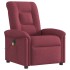 Sillón de masaje reclinable eléctrico tela rojo