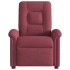 Sillón de masaje reclinable eléctrico tela rojo