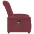 Sillón de masaje reclinable eléctrico tela rojo