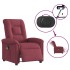 Sillón de masaje reclinable eléctrico tela rojo