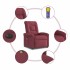 Sillón de masaje reclinable eléctrico tela rojo