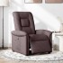Sillón reclinable eléctrico tela marrón