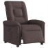 Sillón reclinable eléctrico tela marrón
