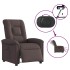 Sillón reclinable eléctrico tela marrón