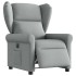 Sillón reclinable eléctrico tela gris