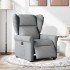 Sillón reclinable eléctrico tela gris