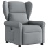 Sillón reclinable eléctrico tela gris
