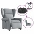 Sillón reclinable eléctrico tela gris