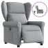 Sillón reclinable eléctrico tela gris
