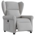 Sillón reclinable eléctrico de tela gris