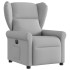 Sillón reclinable eléctrico de tela gris