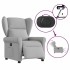 Sillón reclinable eléctrico de tela gris