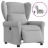 Sillón reclinable eléctrico de tela gris