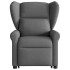 Sillón reclinable elevable de tela gris
