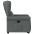 Sillón reclinable elevable de tela gris