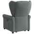 Sillón reclinable elevable de tela gris