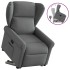 Sillón reclinable elevable de tela gris