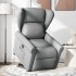 Sillón eléctrico reclinable elevable de tela gris