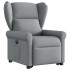 Sillón eléctrico reclinable elevable de tela gris