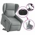Sillón eléctrico reclinable elevable de tela gris