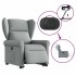Sillón eléctrico reclinable elevable de tela gris