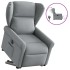 Sillón eléctrico reclinable elevable de tela gris