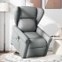 Sillón de masaje eléctrico reclinable elevable tela gris