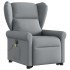 Sillón de masaje eléctrico reclinable elevable tela gris