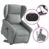 Sillón de masaje eléctrico reclinable elevable tela gris