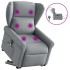 Sillón de masaje eléctrico reclinable elevable tela gris