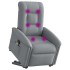 Sillón de masaje reclinable de pie de tela gris