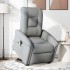 Sillón de masaje reclinable de pie de tela gris