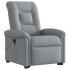 Sillón de masaje reclinable de pie de tela gris