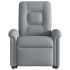 Sillón de masaje reclinable de pie de tela gris