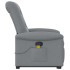 Sillón de masaje reclinable de pie de tela gris