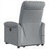 Sillón de masaje reclinable de pie de tela gris
