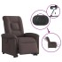 Sillón eléctrico reclinable elevable de tela marrón