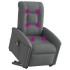 Sillón de masaje eléctrico reclinable elevable tela gris