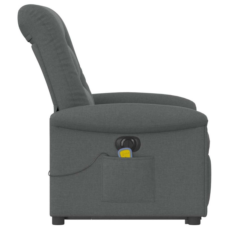 Sillón de masaje eléctrico reclinable elevable tela gris