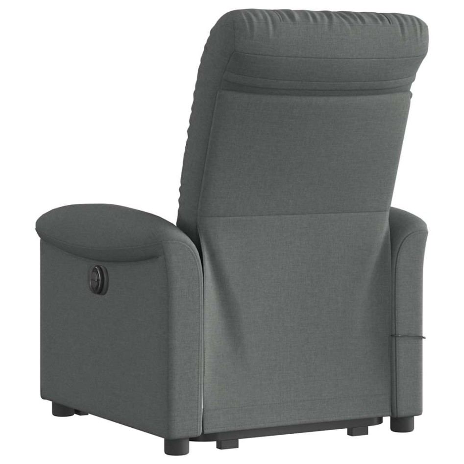 Sillón de masaje eléctrico reclinable elevable tela gris