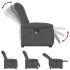 Sillón de masaje eléctrico reclinable elevable tela gris