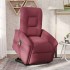 Sillón de masaje eléctrico reclinable elevable tela rojo