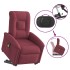 Sillón de masaje eléctrico reclinable elevable tela rojo