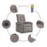 Sillón de masaje eléctrico reclinable elevable tela