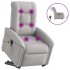 Sillón de masaje eléctrico reclinable elevable tela gris
