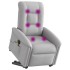 Sillón de masaje eléctrico reclinable elevable tela gris