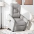 Sillón de masaje eléctrico reclinable elevable tela gris